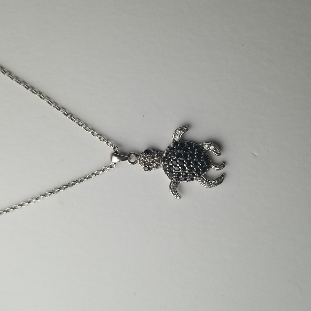 Silver Turtle Necklace Pendant